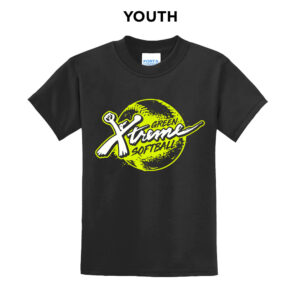 Green Xtreme Youth Short Sleeve Tee-Black