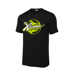 Green Xtreme Sport-Tek Men Posi-UV short Sleeve Tee-Black