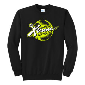 Green Xtreme Unisex Fleece Crewneck Sweatshirt-Black