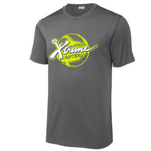 Green Xtreme Sport-Tek Men Posi-UV short Sleeve Tee-Dark Smoke Grey