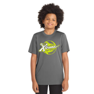 Green Xtreme Sport-Tek YOUTH Posi-UV short Sleeve Tee-Dark Smoke Grey