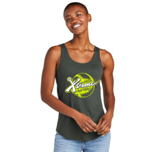 Green Xtreme District Women’s Perfect Tri Relaxed Tank-Deepest Grey