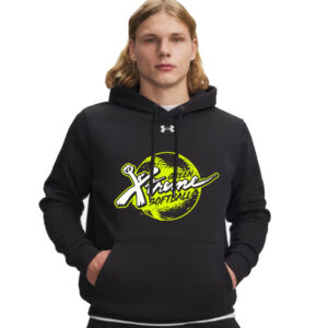 Green Xtreme Under Armour Men Team Icon Fleece Hoodie-Black/White