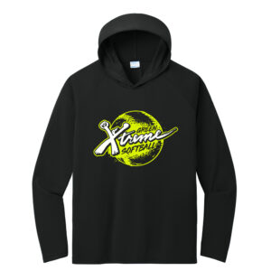 Green Xtreme Port Company Performance Pullover Hooded Tee Men-Black