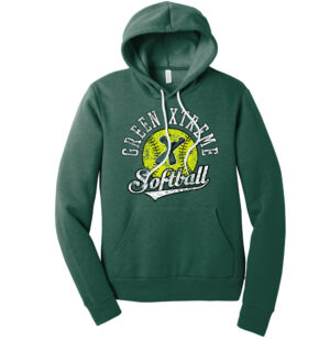 Green Xtreme Bella and Canvas Unisex Sponge Fleece Pullover Hoodie-Heather Forest