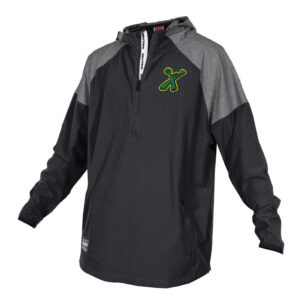 Green Xtreme Rawlings Colorsync Long Sleeve 1/2 zip hooded  BP Jacket Adult-Black