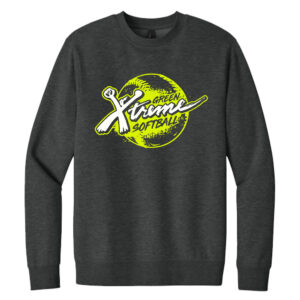 Green Xtreme District V.I.T. Fleece Crewneck sweatshirt-Heathered Charcoal