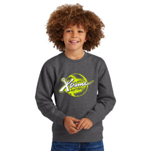 Green Xtreme District YOUTH V.I.T. Fleece Crew-Heather Charcoal