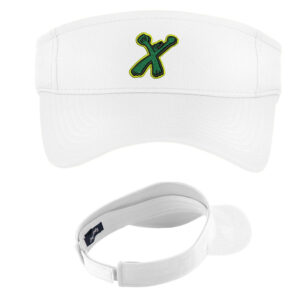Green Xtreme Sport-tek PosiCharge RacerMesh Visor-White