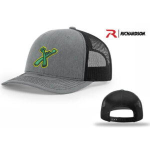 Green Xtreme Richardson Pro Mesh Adjustable Trucker Cap Split-Heather Grey/Black