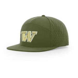 West Track CC Richardson Cannon 7-Panel Performance Cap-Moss Green