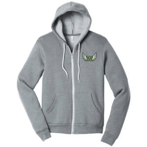 West Track CC BELLA CANVAS Unisex Sponge Fleece Full-Zip Hoodie-Athletic Heather