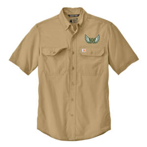 West Track CC Carhartt Force Men Solid Short Sleeve Shirt-Dark Khaki