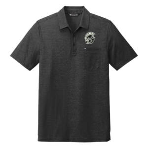 West Track CC TravisMathew Oceanside Heather Pocket Polo Men-Black Heather