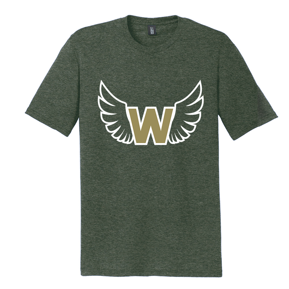 West Track CC District Perfect Unisex Tri-blend Crew Tee-Heather Forest