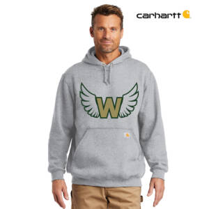 West Track CC Carhartt Men Midweight Hooded Sweatshirt-Heather Grey