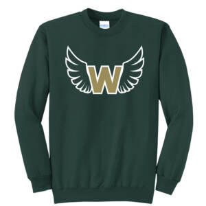 West Track CC Unisex Fleece Crewneck Sweatshirt-Dark Green