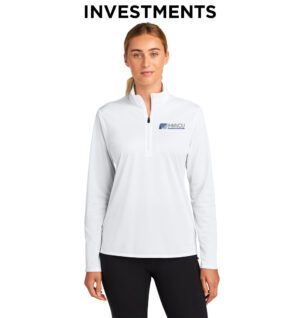 IHMVCU Sport-Tek Women’s Micropique Sport-Wick 1/4-Zip-White