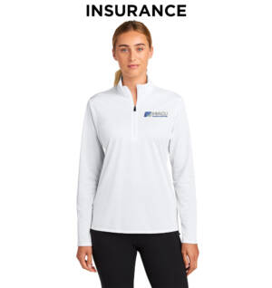 IHMVCU Sport-Tek Women’s Micropique Sport-Wick 1/4-Zip-White