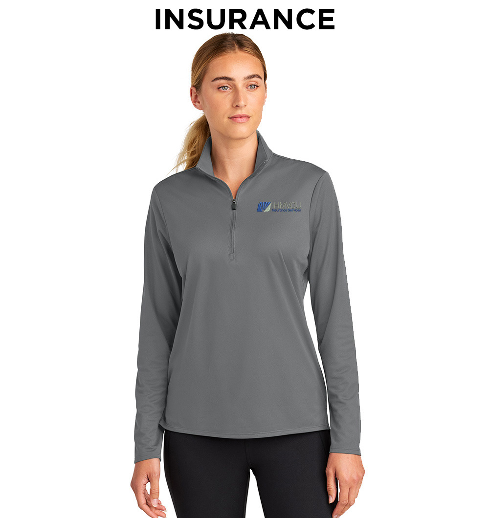 IHMVCU Sport-Tek Women’s Micropique Sport-Wick 1/4-Zip-Grey Concrete