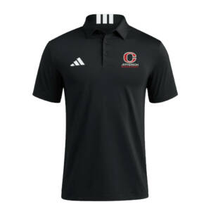 Jefferson Adidas 3 Stripe short sleeve Polo Black