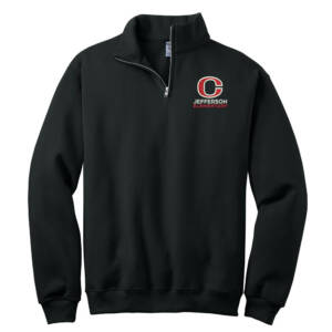 Jefferson JERZEES Nublend Unisex Cadet Collar Sweatshirt – Black