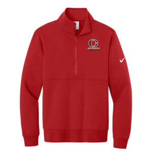 Jefferson Nike Club Fleece Sleeve Swoosh 1/2 Zip Men- UniversityRed