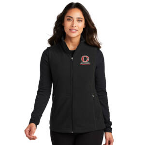 Jefferson Port Authority Ladies Accord Microfleece Vest – Black