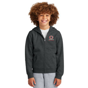 Jefferson District Youth V.I.T. Fleece Full Zip Hoodie – Heathered charcoal