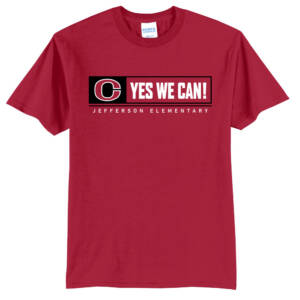Jefferson Unisex Short Sleeve Tee-Red