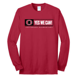 Jefferson Unisex Long Sleeve Core Blend T Shirt – RED