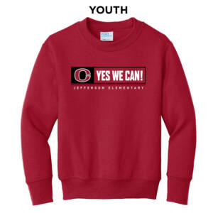 Jefferson  Youth Crewneck Sweatshirt – RED
