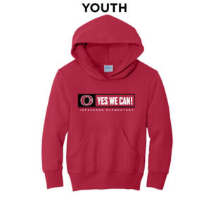 Jefferson Youth Hooded Sweatshirt – RED