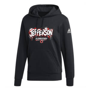 Jefferson Adidas Fleece Hooded Sweatshirt Unisex- Black