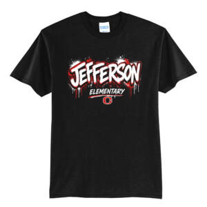 Jefferson Unisex Short Sleeve Tee-Black