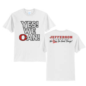 Jefferson Unisex Short Sleeve Tee-White