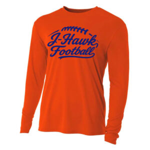 Jesup Football Adult Cooling Performance long sleeve Crew Tee-Orange