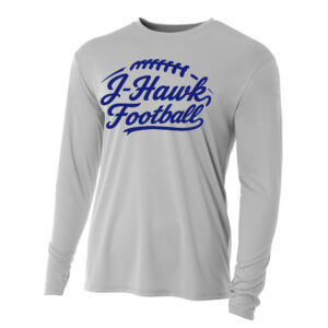 Jesup Football Adult Cooling Performance long sleeve Crew Tee-Silver