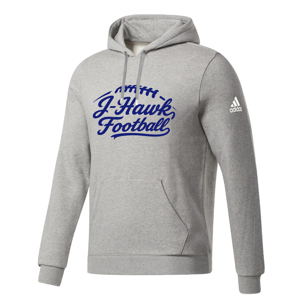 Jesup Football Adidas Fleece Hooded Sweatshirt- MedGrey Heather