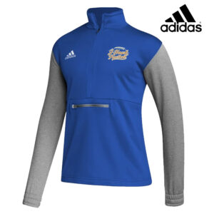 Jesup Football Adidas Team Issue color block 1/4 zip pullover -Team Royal/Grey (L, XL,2x, 3x)