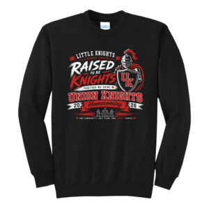 Little Knights Unisex Core Fleece Crewneck Sweatshirt – Black