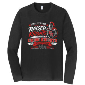 Little Knights Unisex Long Sleeve Fan Favorite Ring Spun Cotton Tee-Black