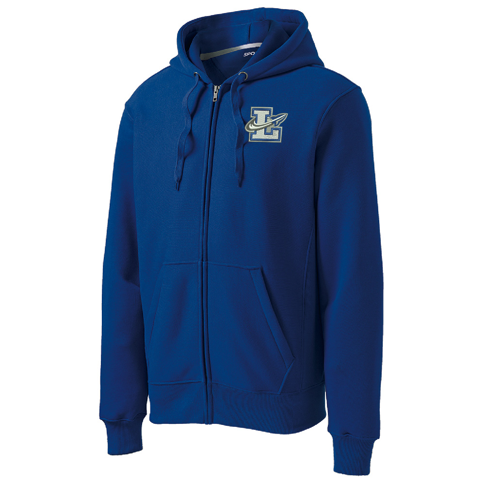 Limestone Football Sport Tek Super Heavyweight Full Zip Hooded Sweatshirt - royal