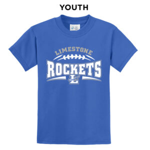 Limestone Football Youth Short Sleeve Tee – royal