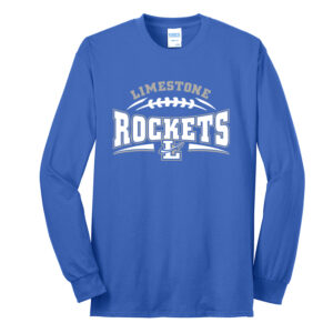 Limestone Football Unisex Long Sleeve Core Blend T Shirt – royal