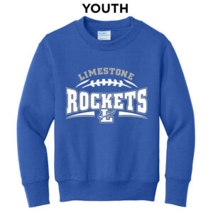 Limestone Football Youth Crewneck Sweatshirt – royal