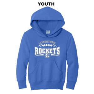 Limestone Football Youth Hooded Sweatshirt – royal