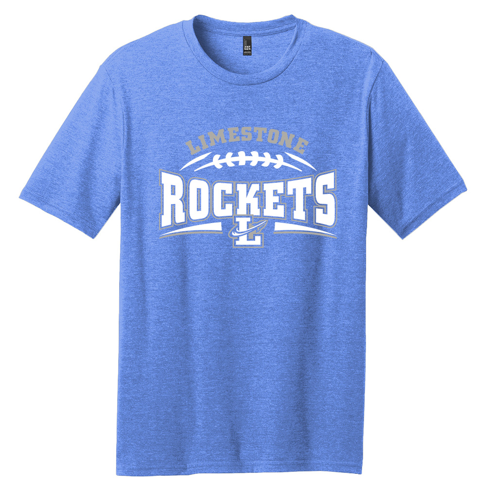 Limestone Football Unisex District Perfect Blend CVC Tee - HeatherRoyal
