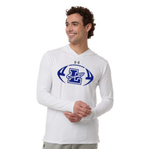 Limestone Football Under Armour Mens Team Vanish Performance Hoodie – White