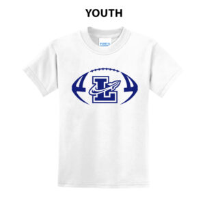 Limestone Football Youth Short Sleeve Tee – White